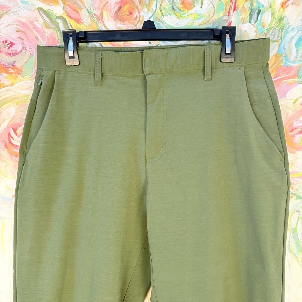 Fabletics Men’s Performance Golf Pants Stretch Olive Green Slim 32x28